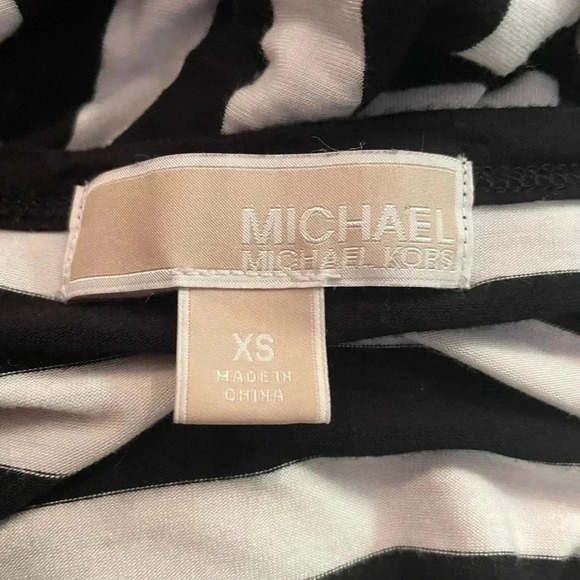 Michael Kors Long Sleeve Black White Stripe Mini Size XS - Picture 8 of 8